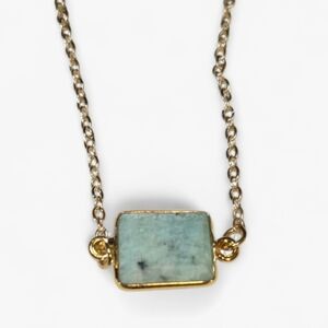 Amazonite Stone 16k Gold Plated Necklace